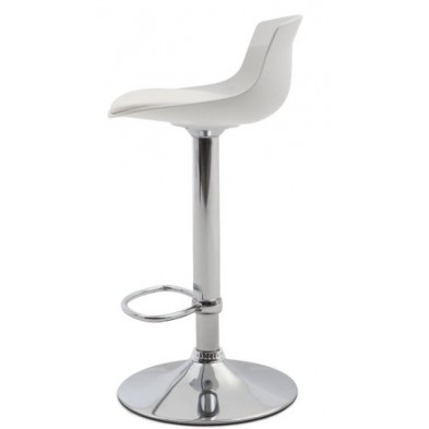 Taburete Tritón Ecopiel Blanco