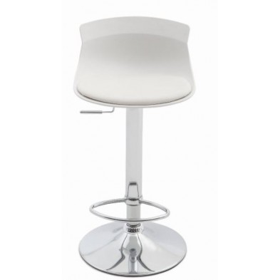 Taburete Tritón Ecopiel Blanco