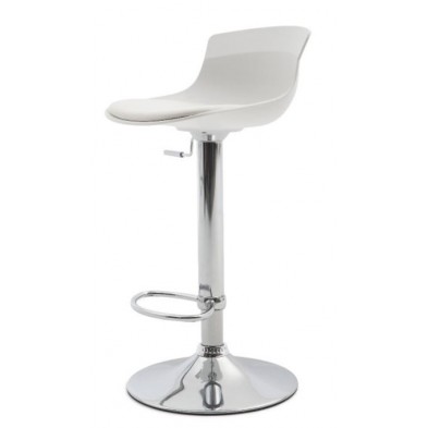 Taburete Tritón Ecopiel Blanco