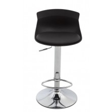 Taburete Tritón Ecopiel Negro