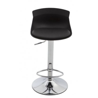 Taburete Tritón Ecopiel Negro