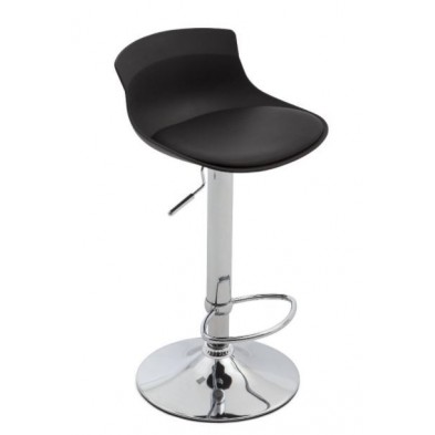 Taburete Tritón Ecopiel Negro