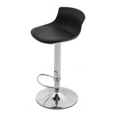 Taburete Tritón Ecopiel Negro