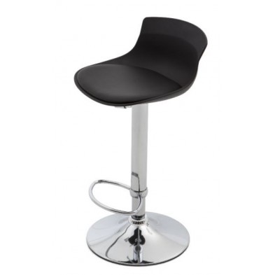 Taburete Tritón Ecopiel Negro