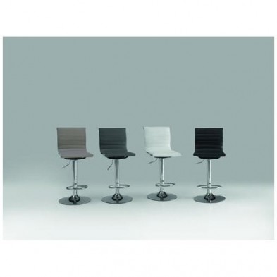 Taburete Cotton Ecopiel Gris