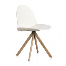 Silla  Madera Lacada Blanca 10262