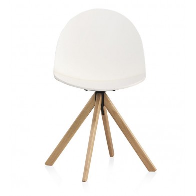 Silla  Madera Lacada Blanca 10262