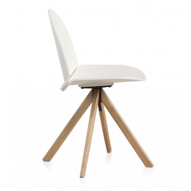 Silla  Madera Lacada Blanca 10262