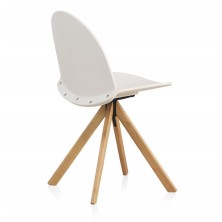 Silla  Madera Lacada Blanca 10262