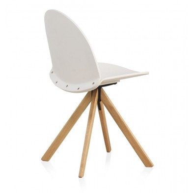 Silla  Madera Lacada Blanca 10262