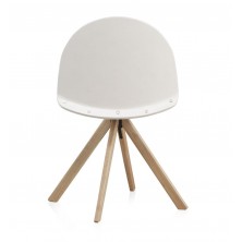 Silla  Madera Lacada Blanca 10262