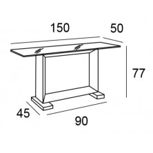 Recibidor Consola Moma Cristal Acero Inoxidable