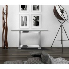 Recibidor Consola Moma Cristal Acero Inoxidable