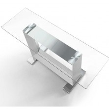 Recibidor Consola Moma Cristal Acero Inoxidable