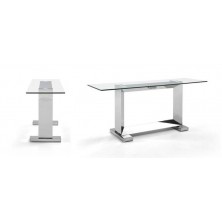 Recibidor Consola Moma Cristal Acero Inoxidable