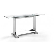 Recibidor Consola Moma Cristal Acero Inoxidable