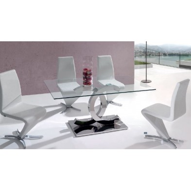 Mesa Comedor New Manhattan Acero 160x75