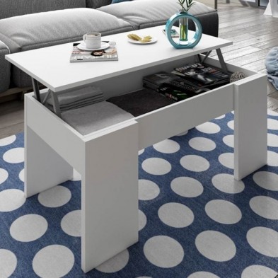 Mesa Centro Elevable Flow Blanco Artik Mesa Centro Elevable Flow Blanco Artik