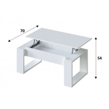 Mesa Centro Elevable Attuale Blanco