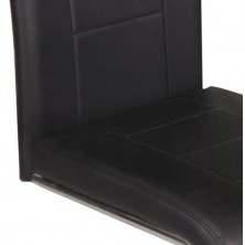 Silla Comedor Chiara Polipìel Negro