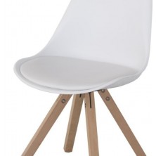 Silla Comedor Elsa Polipiel Blanco