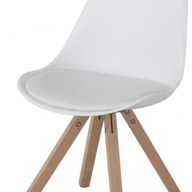 Silla Comedor Elsa Polipiel Blanco
