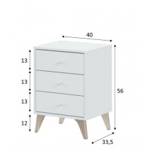 Mesita Sweet 3 Cajones 