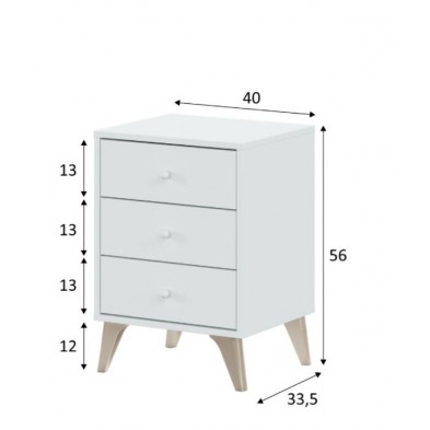 Mesita Sweet 3 Cajones 
