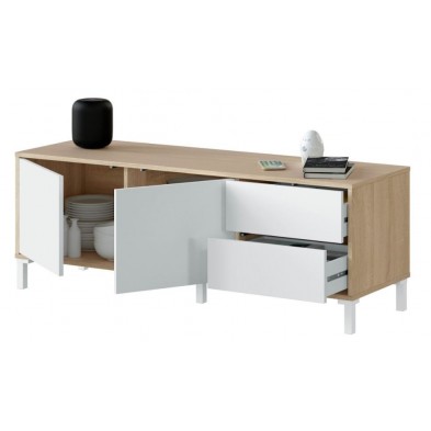 Mueble TV Urban Roble Canadian/Blanco