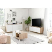 Mueble TV Urban Roble Canadian/Blanco