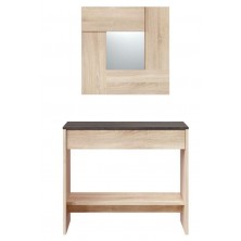 Recibidor Consola + Espejo Roble Canadian/Óxido