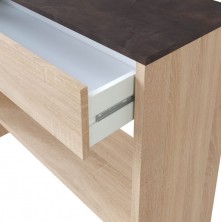 Recibidor Consola + Espejo Roble Canadian/Óxido