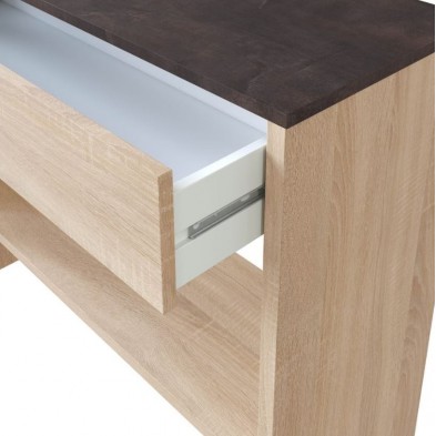 Recibidor Consola + Espejo Roble Canadian/Óxido