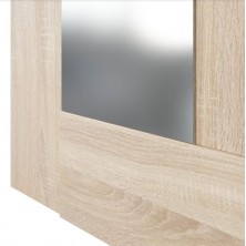 Recibidor Consola + Espejo Roble Canadian/Óxido