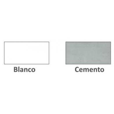 Recibidor Cajón y Espejo Noon Blanco Artik-Cemento