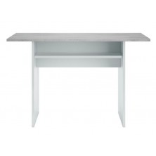 Mesa Cocina-Consola Desplegable Blanco Artik-Cemento
