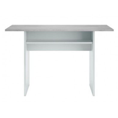 Mesa Cocina-Consola Desplegable Blanco Artik-Cemento