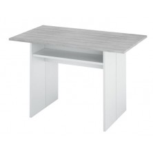 Mesa Cocina-Consola Desplegable Blanco Artik-Cemento