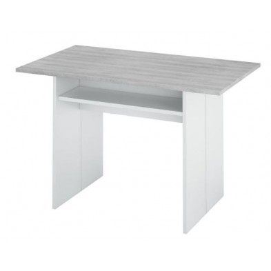 Mesa Cocina-Consola Desplegable Blanco Artik-Cemento
