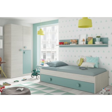 Cama Nido Juvenil Snuba + Estante