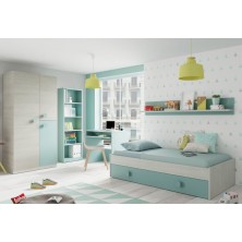 Cama Nido Juvenil Snuba + Estante