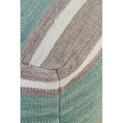 Puff Algodón Verde Azulado