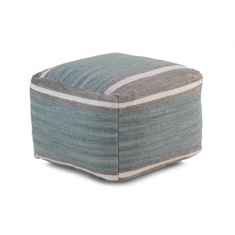 Puff Algodón Verde Azulado