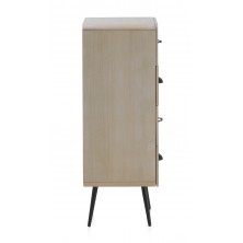 Mesita 4 Cajones Madera Natural