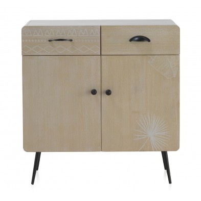 Mueble Madera Natural Patas Negras