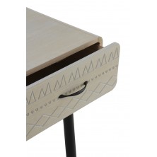 Consola Madera Natural Patas Negras