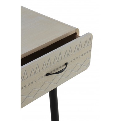 Consola Madera Natural Patas Negras