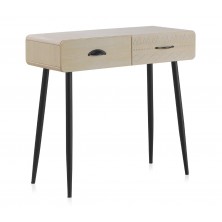Consola Madera Natural Patas Negras