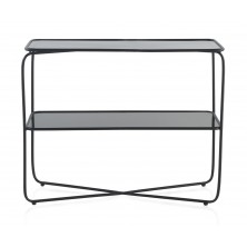 Consola  Cristal Patas Metal