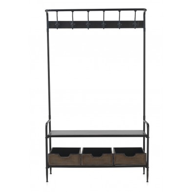 Perchero 3 Cestos Estructura Metal